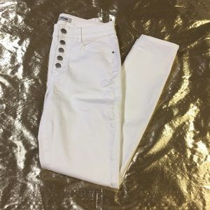Sexy White High Waisted Skinny Jeans